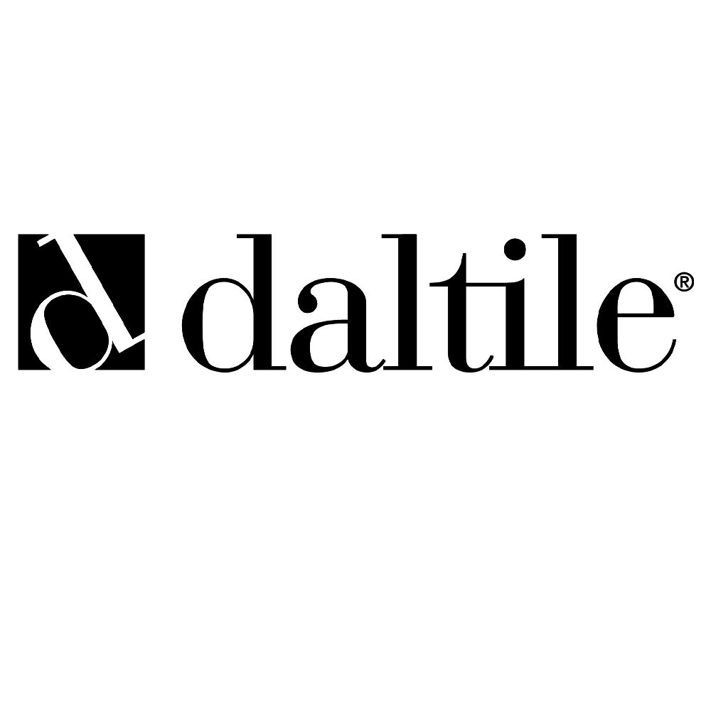 A black and white logo for daltile on a white background.
