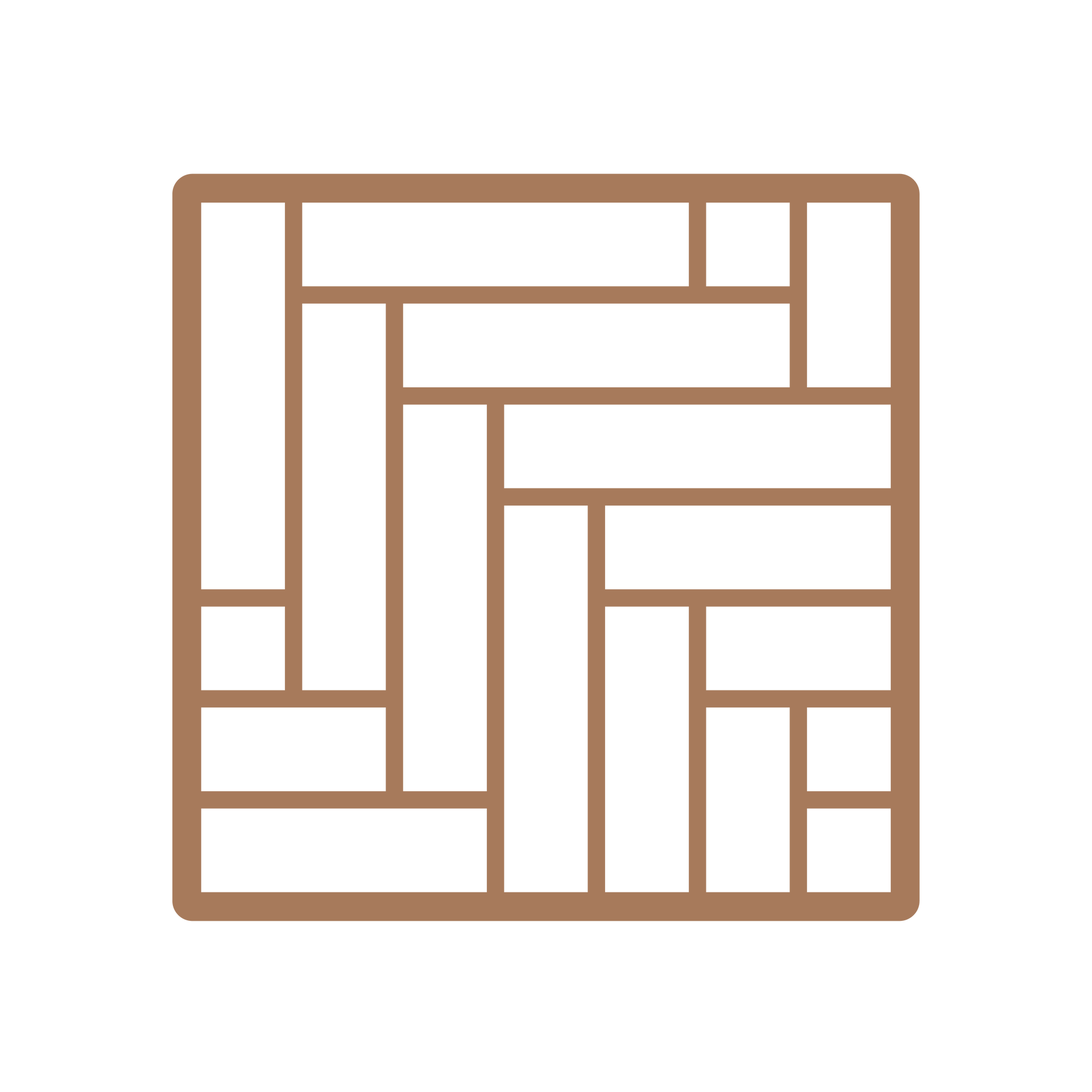 A square icon of a wooden floor with a herringbone pattern.
