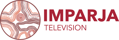 A logo for imparja television with a circle in the middle