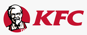A kfc logo with a picture of a man in a bow tie
