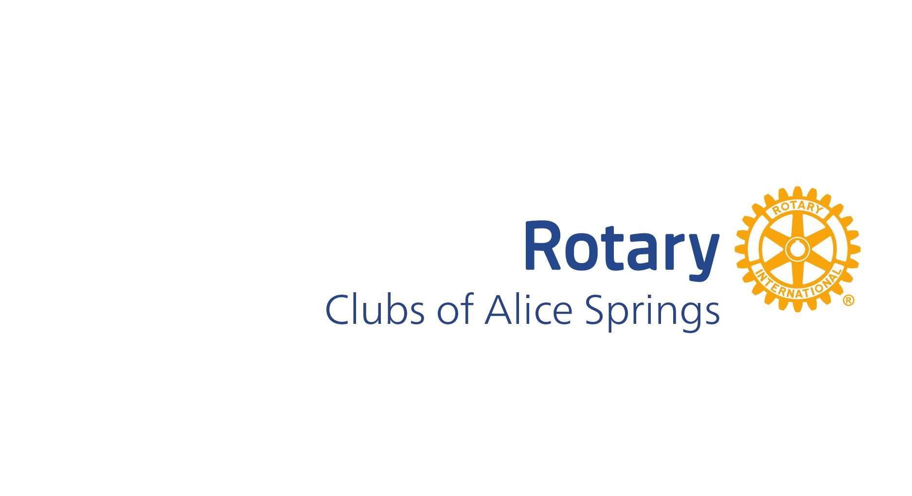 The logo for the rotary clubs of alice springs