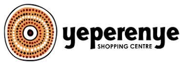 The yeperenye shopping centre logo has a circle with dots on it.