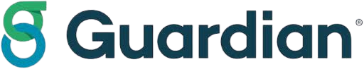 The word guardian is written in blue and green on a white background.