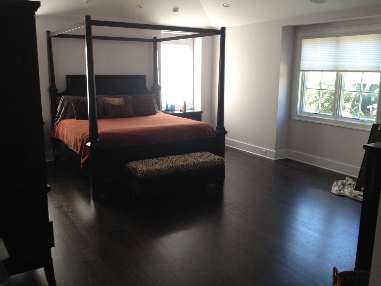 Bedroom Floors — Black Wooden Floor in Levittown, NY