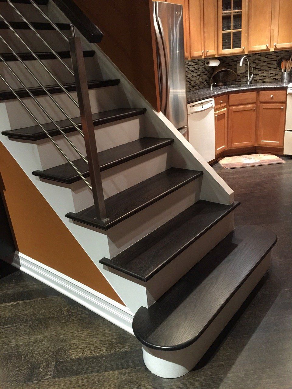 Wood Rails — Black Wood Stair Steps in Levittown, NY