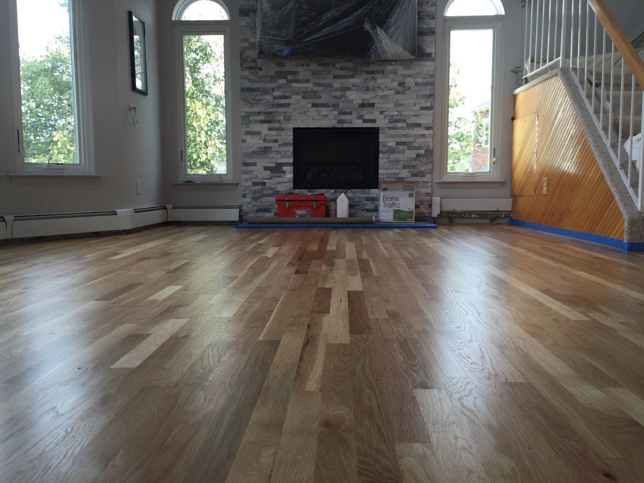 Floor Installation — Installed Floor on Living Room in Levittown, NY