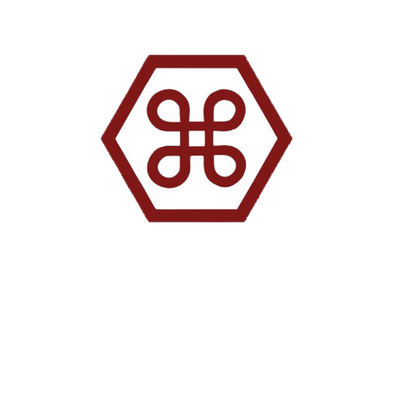 A dark red Command symbol centered inside a dark red hexagon on a white background.