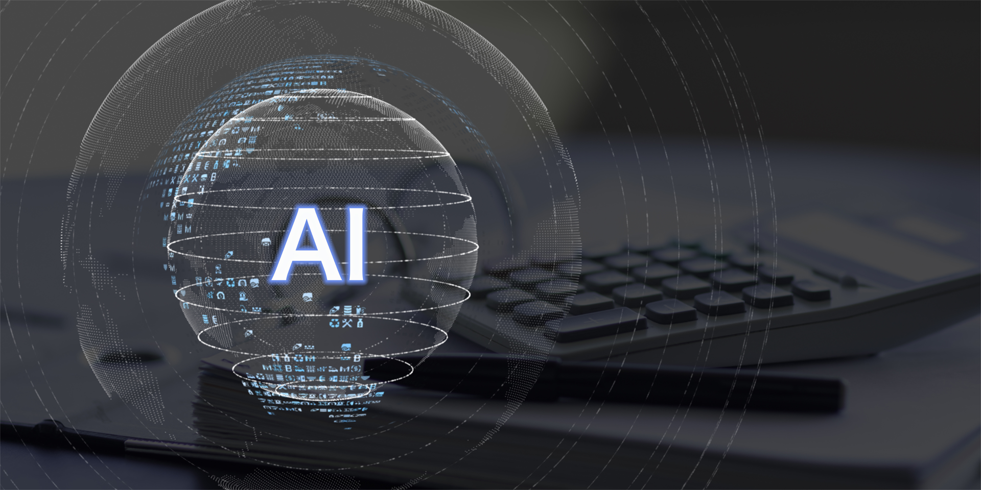 A digital globe with the letters