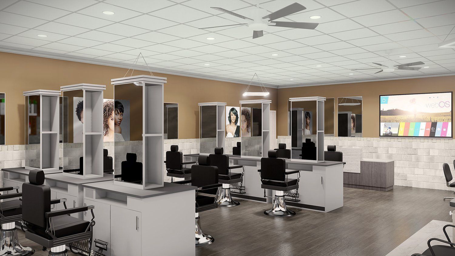 Cosmetology Academy renovation project by CTS Group, West Side High School, Newark, NJ