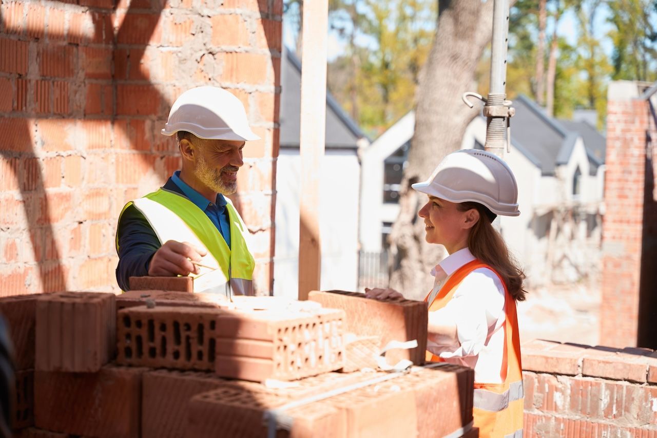 Female bricklayer