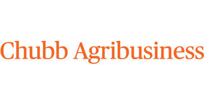 The chubb agribusiness logo is orange on a white background.
