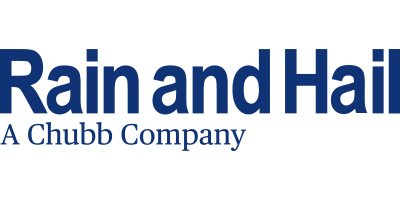 The logo for rain and hail is a chubb company.