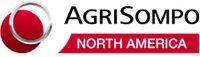 A logo for agrisompo north america with a red circle in the middle.
