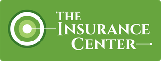 The Insurance Center logo featuring a green bullseye icon to the left of the text on a green background.