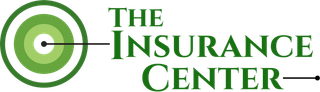 Logo for The Insurance Center featuring a green circular target graphic to the left of the company name.
