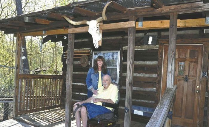 Couple Outside Their Wooden House - Gaffney, SC - Cherokee Bonding