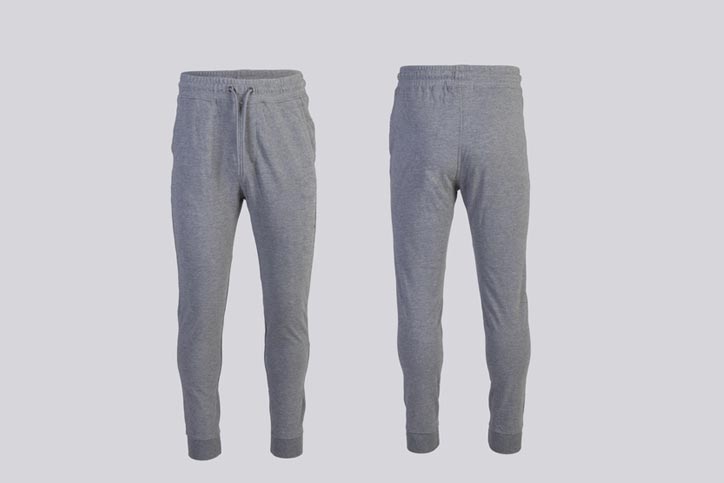 Gray sweatpants Front and back view