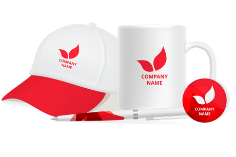 Business identity. Branding design corporate souvenirs promotional items