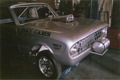 Mufflers — Front Side View of Grey  Vintage Car in Bakersfield, CA
