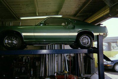 Exhaust Custom Services — Green Vintage Car Side View in Bakersfield, CA