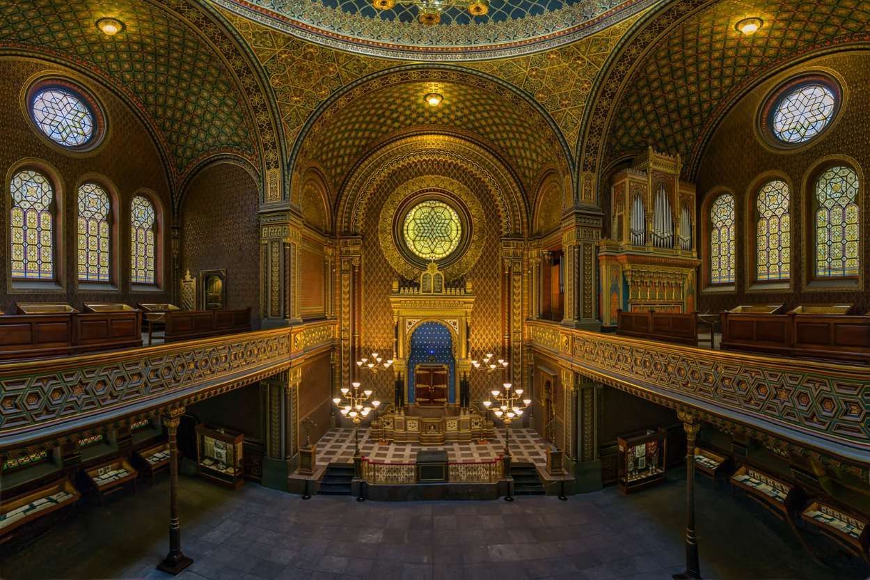 Spanish Synagogue interior in Prague Jewish Museum