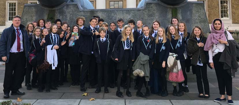 Students at the Imperial War Museum