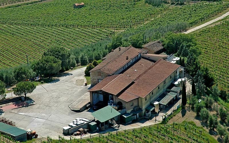 Azienda agricola vista dall'alto