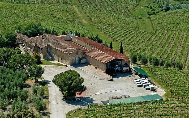 Azienda agricola vista dall'alto