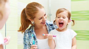 Child Learn How To Brush