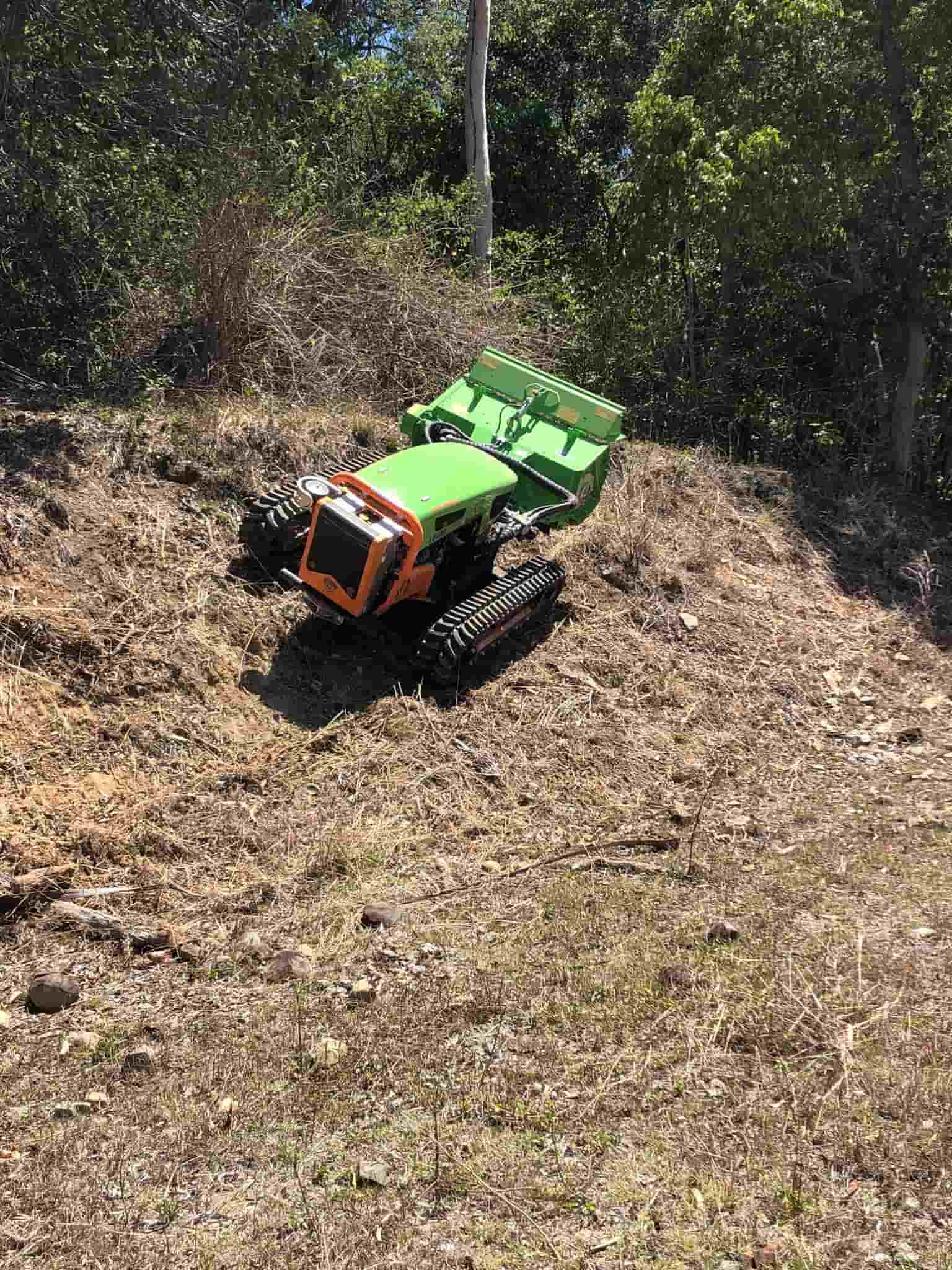 Top View of Land Clearing Machine — Green Clearing & Maintenance in Mackay, QLD