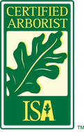 A certified arborist isa logo with an oak leaf