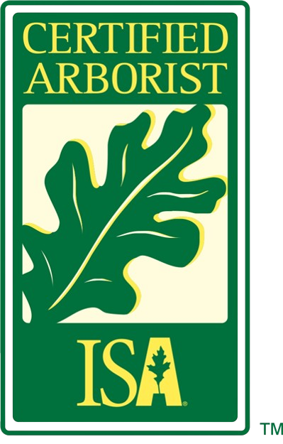 A certified arborist isa logo with an oak leaf