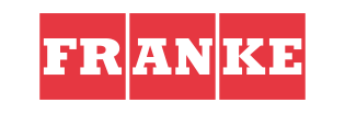 Logo FRANKe en lettres blanches dans trois carrés rouges.