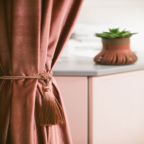 Terracotta Long Curtain — Compass Curtains in Lismore, NSW