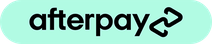 The word afterpay is on a green background.