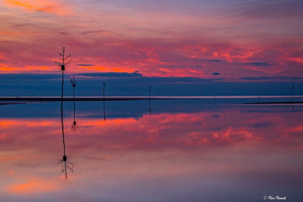 Rock Harbor Sunset Reflections