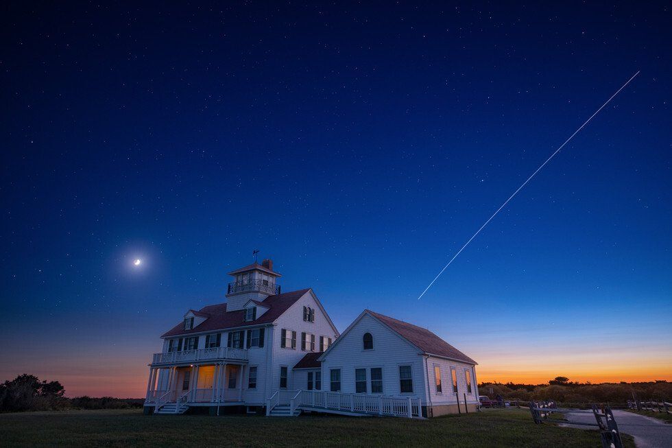 International Space Station over Coast Guard Station