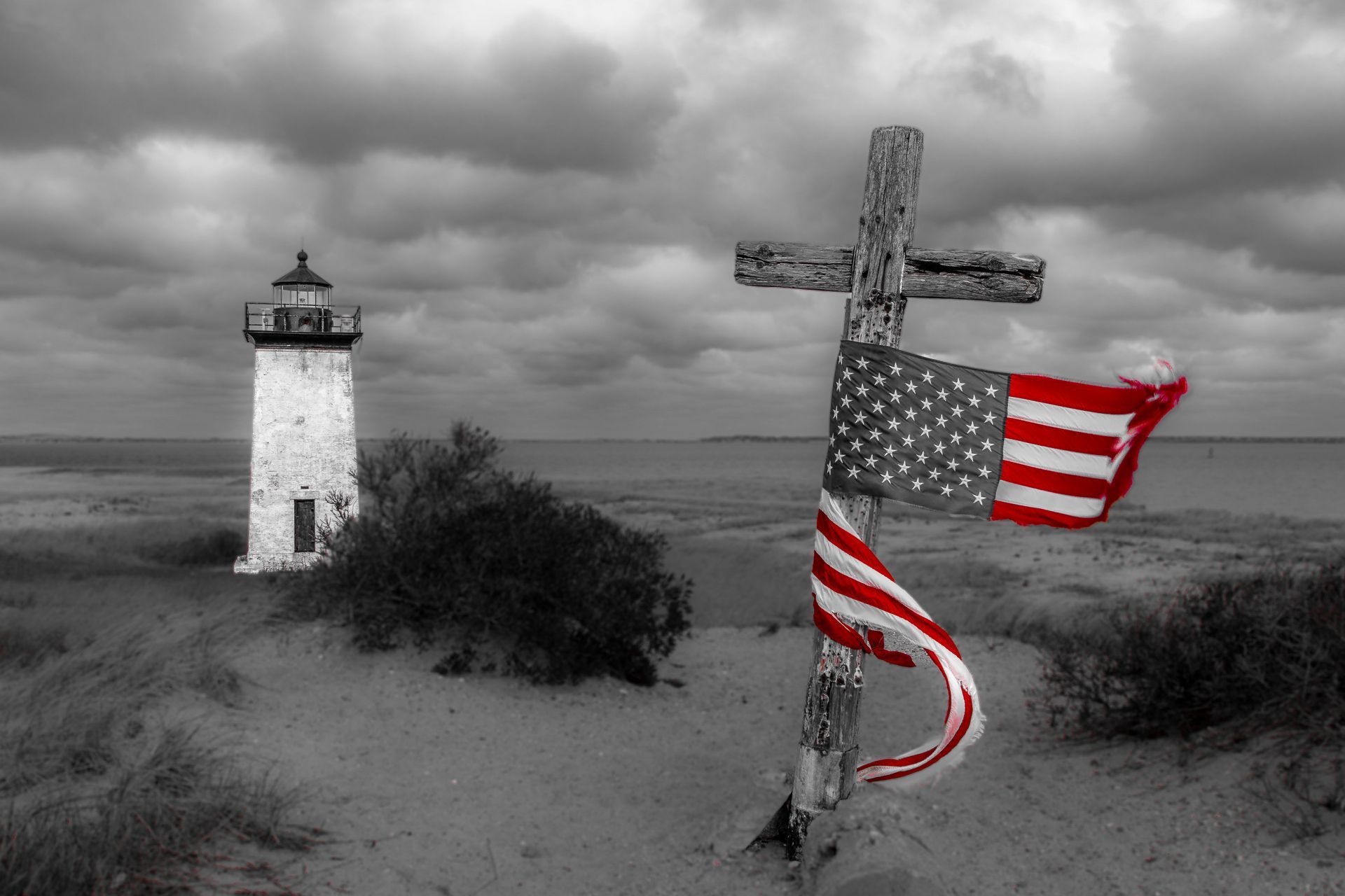 A bridge with a tower on top of it