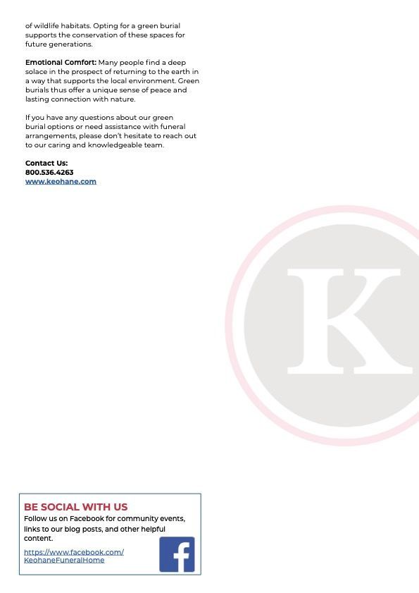 Final page of this volume of the Keohane newsletter, featuring the remainder of the 