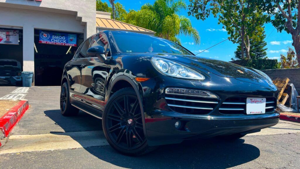 2014 Porsche Cayenne parked outside of our shop | Euro Auto Tech & Smog