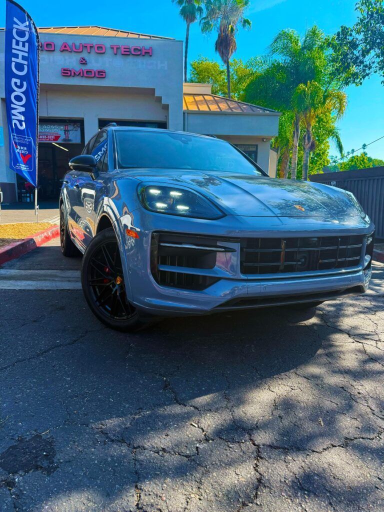2024 Porsche Cayenne parked outside of our shop | Euro Auto Tech & Smog