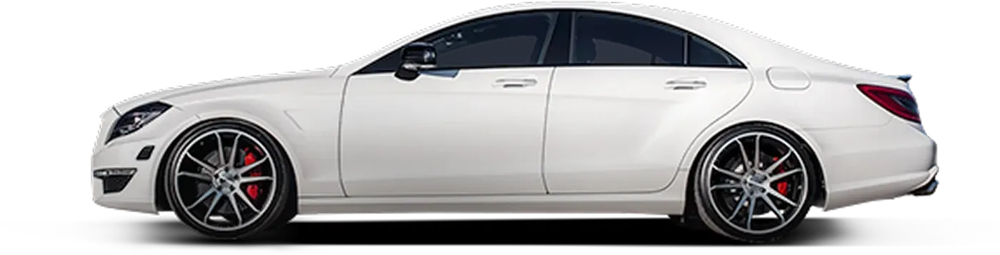 White 2012 Mercedes-Benz side profile view | Euro Auto Tech & Smog