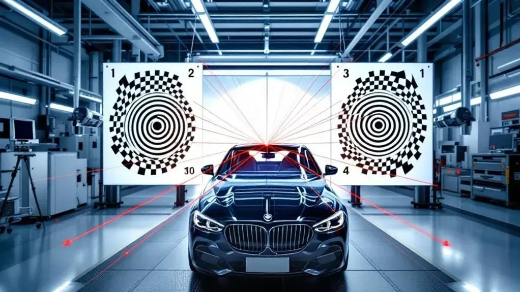 Black car being examined inside garage (AI-Generated) | Euro Auto Tech & Smog