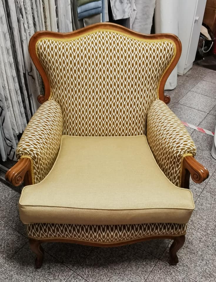 rifasciatura poltrona oro