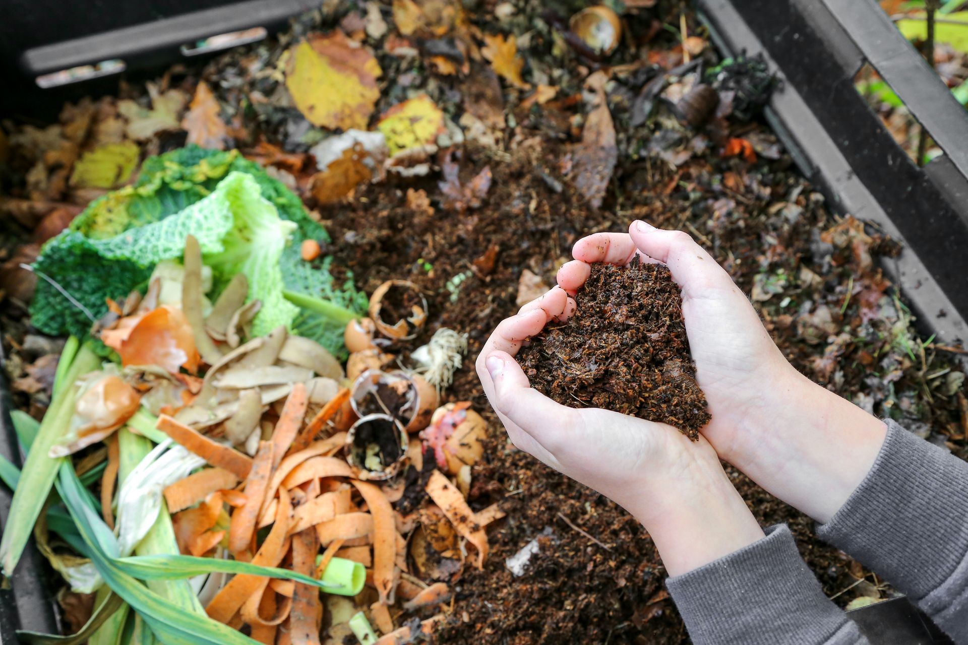 A person is making a heart shape with their hands in the dirt.