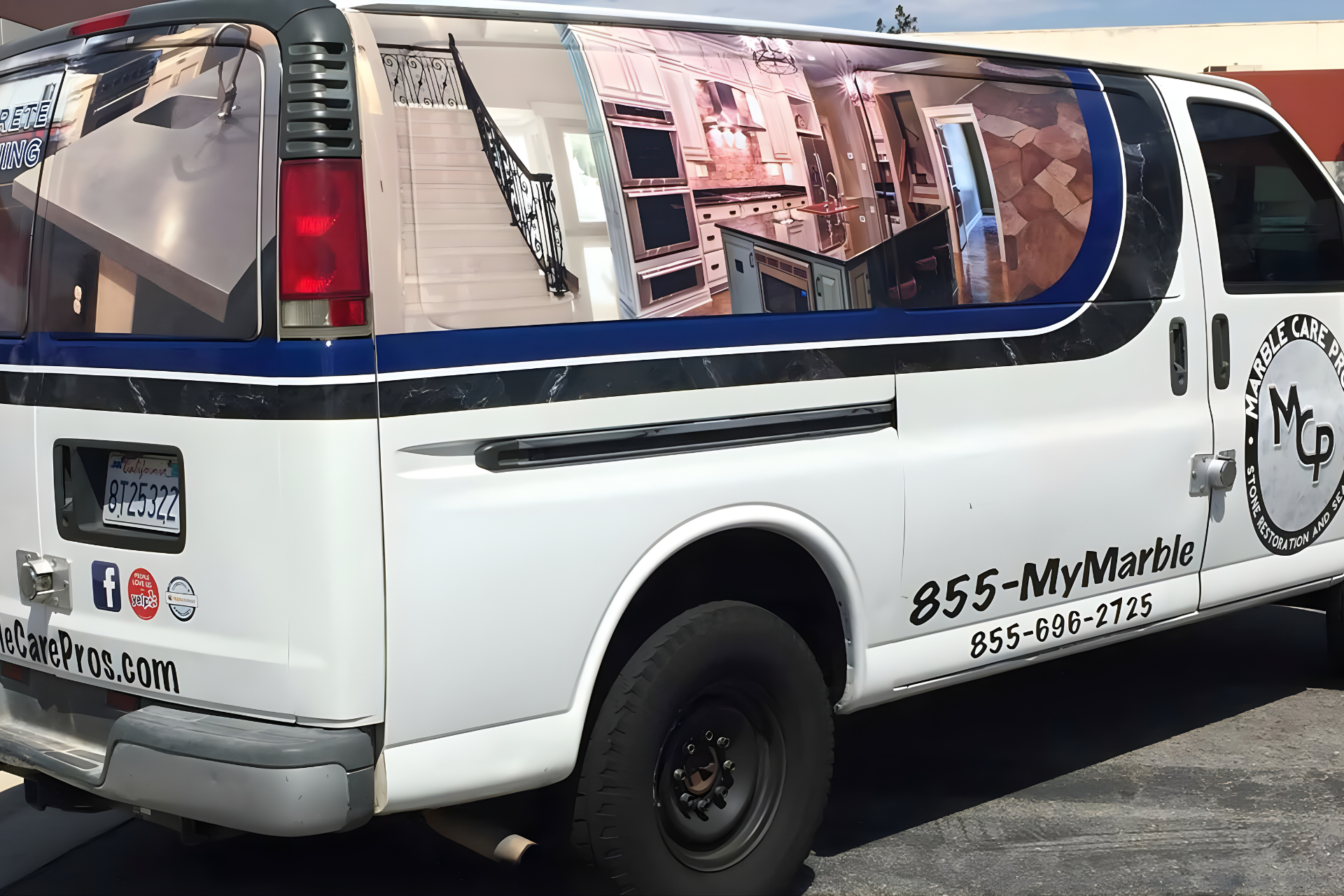 A black work van with 