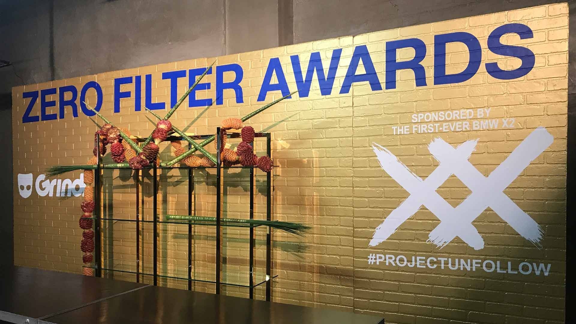 A golden brick wall backdrop for the 