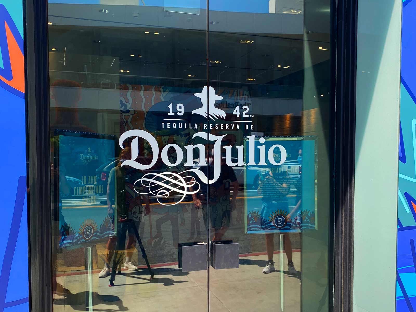 Window Graphics for NVE Experience Agency and Don Julio 40 diecut decal window vinyl