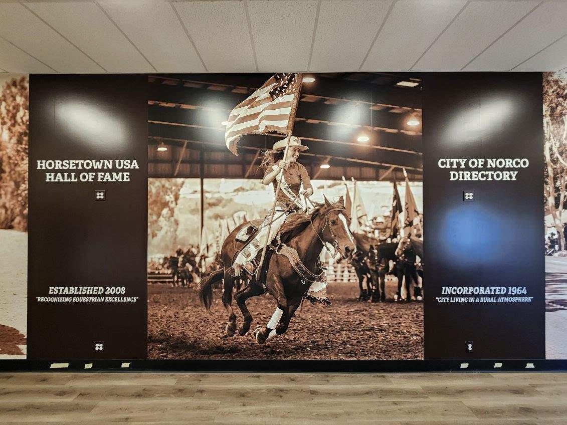 A wall display in the City of Norco showing the
