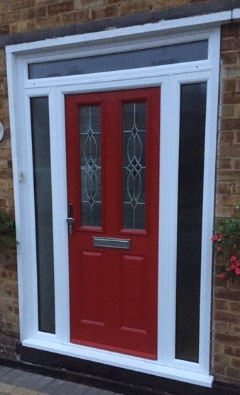 red domestic door